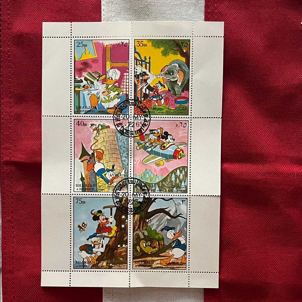 Disney stamp collection from UAE